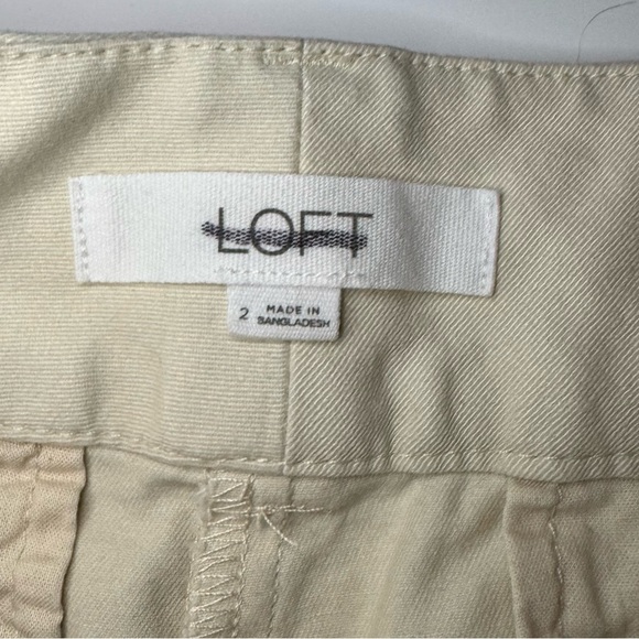 🆕 [Ann Taylor LOFT] Beige Cotton “The Riviera Short” Sz: 2 - Picture 7 of 8
